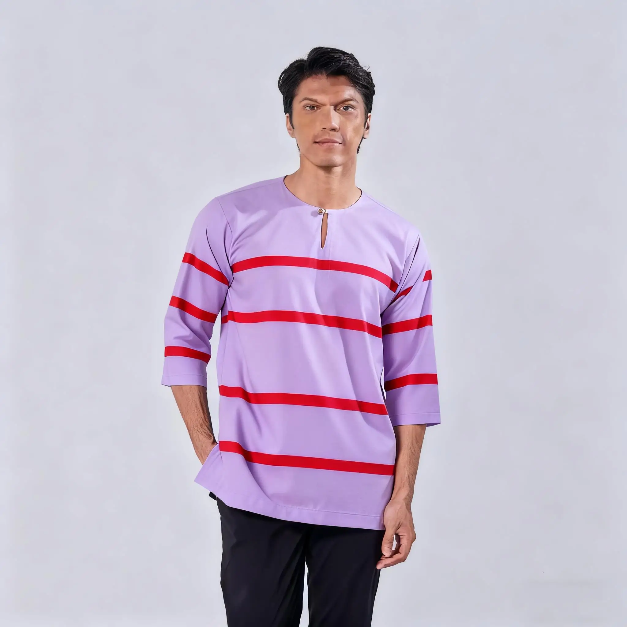 الملابس التقليدية أنماط الآسيوية الجنوبية الآسيوية اليوسفي الرجال قصيرة الأكمام تي شيرت الشرق الأوسط Camisa Masculina Mais Cendida #4