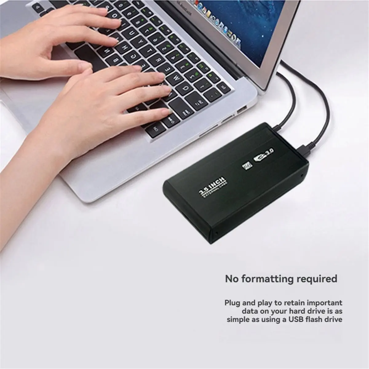 

Стабильный корпус 3,5-дюймового жесткого диска USB 3.0 к SATA Корпус внешнего жесткого диска Высокоскоростной адаптер для чтения жесткого диска Вилка европейского стандарта ЧЕРНАЯ