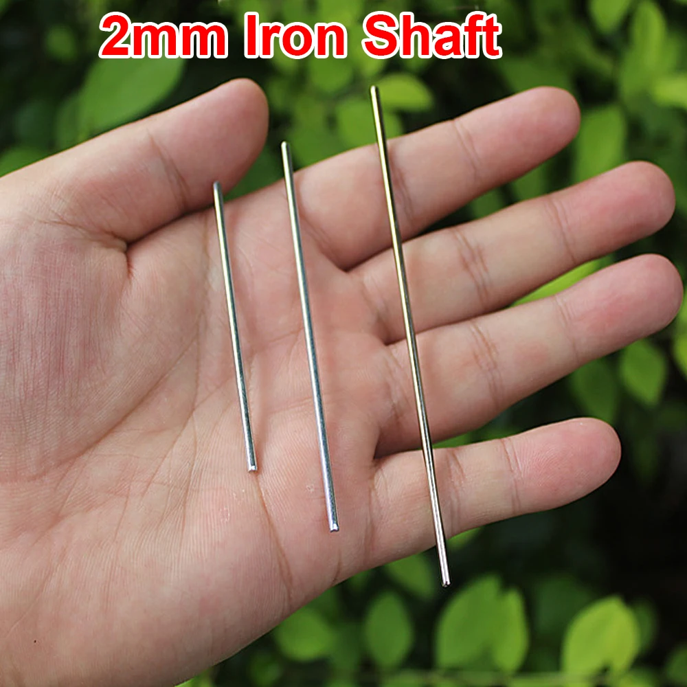 5PCS Iron Shaft Mini 2MM Iron Shaft Toy Car Axle Srive Shaft Sleeve 60/80/100/130mm Length Toy Car Boat Shaft