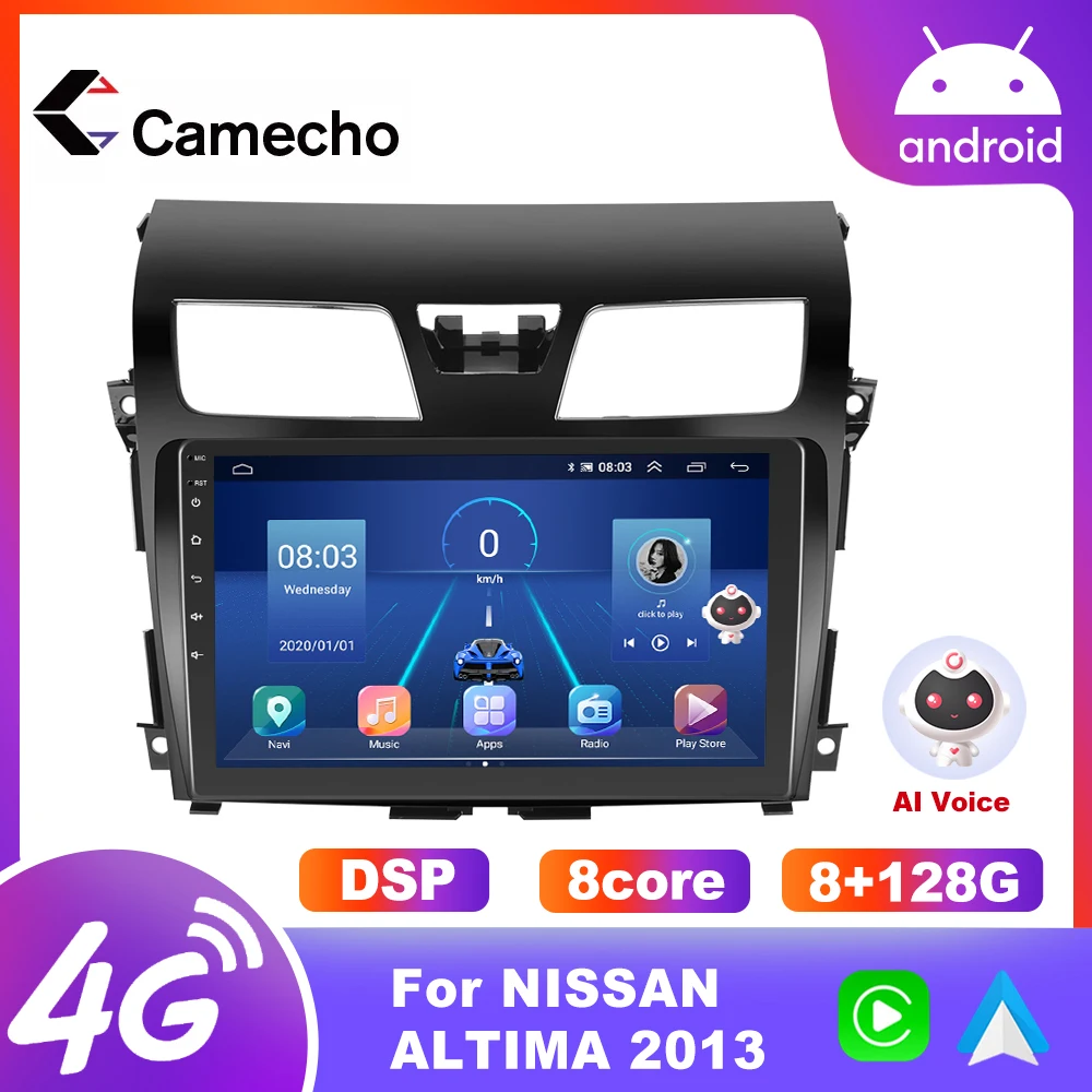 

Camecho для Nissan Teana Altima 2013-2015 навигация Android Авто 128G 8Core 4G Carplay мультимедиа DSP ISP видео WIFI Bluetooth