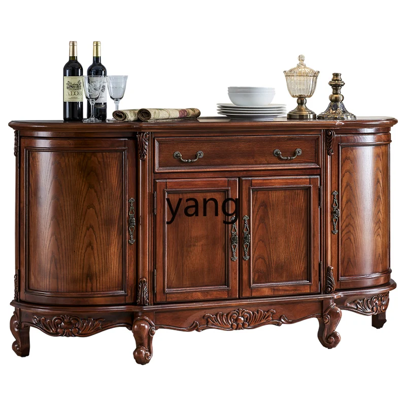 CX  Living Room Solid Wood Sideboard Partition Entrance Wall-Mounted Entryway Cabinet
