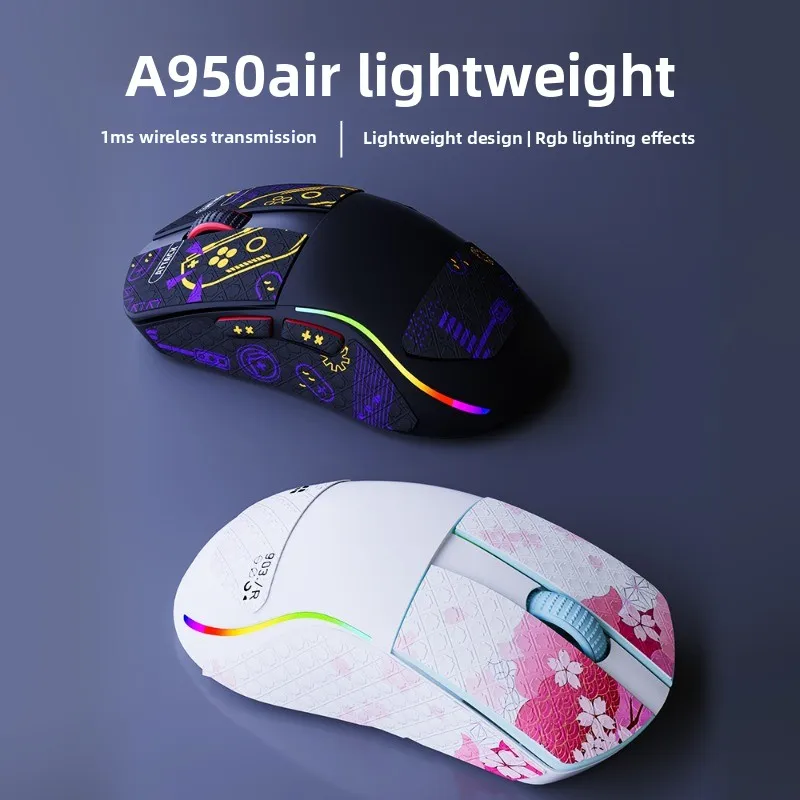 

DAREUA950Air E-Sports Gaming Mouse 3-mode Lightweight PAW3395 Low Latency 500MAH RGB Non-slip Texture Gaming Laptop Accessories​