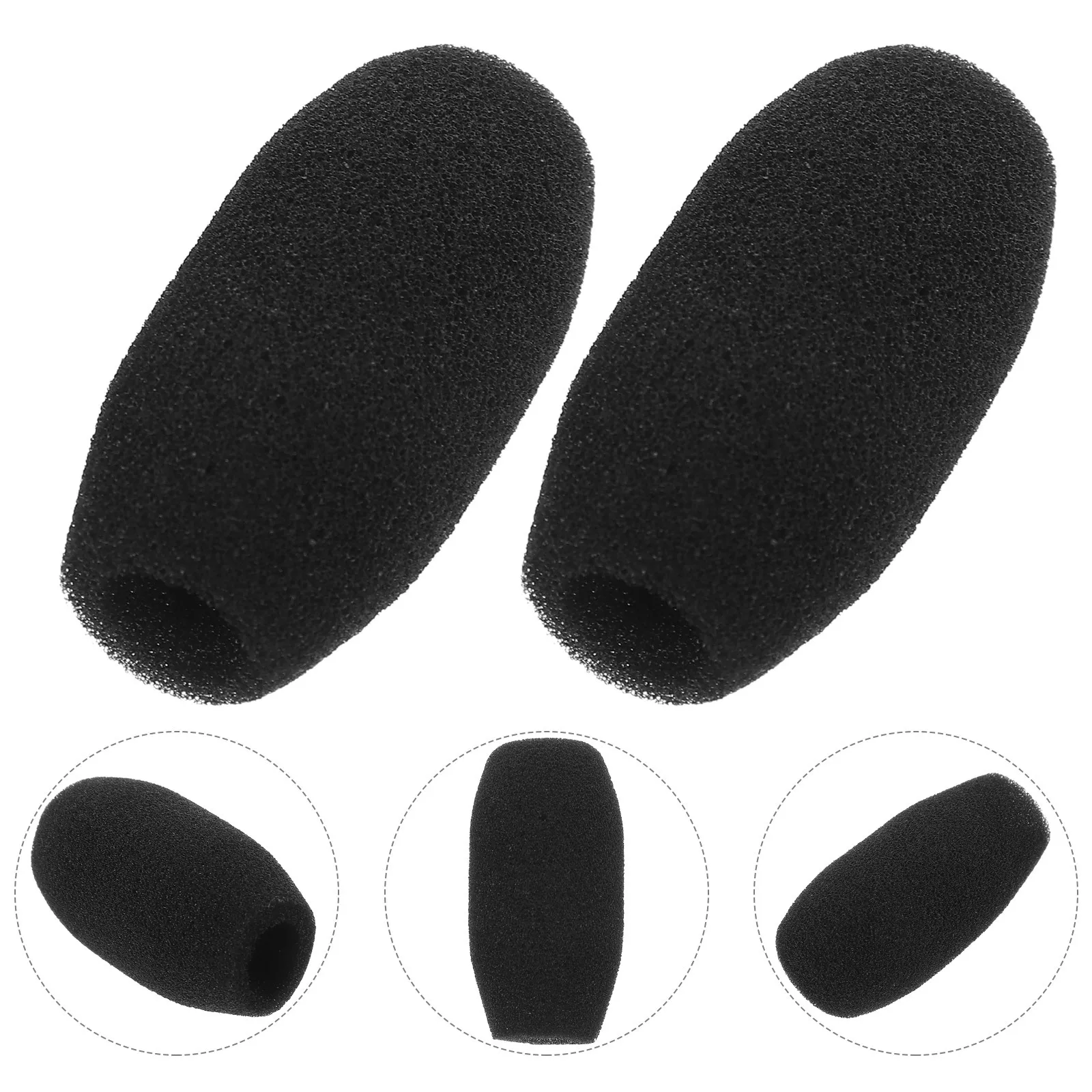 

2Pcs Microphone Windscreen Sponge Cover Lapel Mic Protector for Clear Audio Recording Meeting Presentation Use
