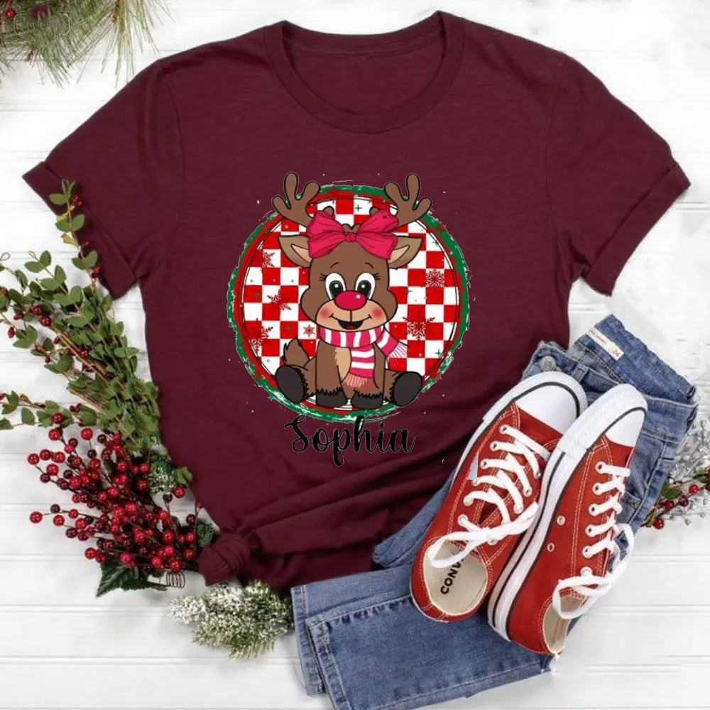 Personalized Women Christmas Tops Bow Ball Cap Women Christmas Design Tops Comfortable Personality Women O-neck Sweatshirt