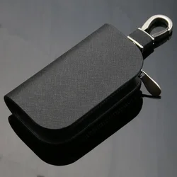 2024 Leather Car Key Case Zipper Key Bag for Mitsubishi Nissan Mazda Opel Peugeot Proton KN Mini Ram MG Toyota Kia With Car Logo