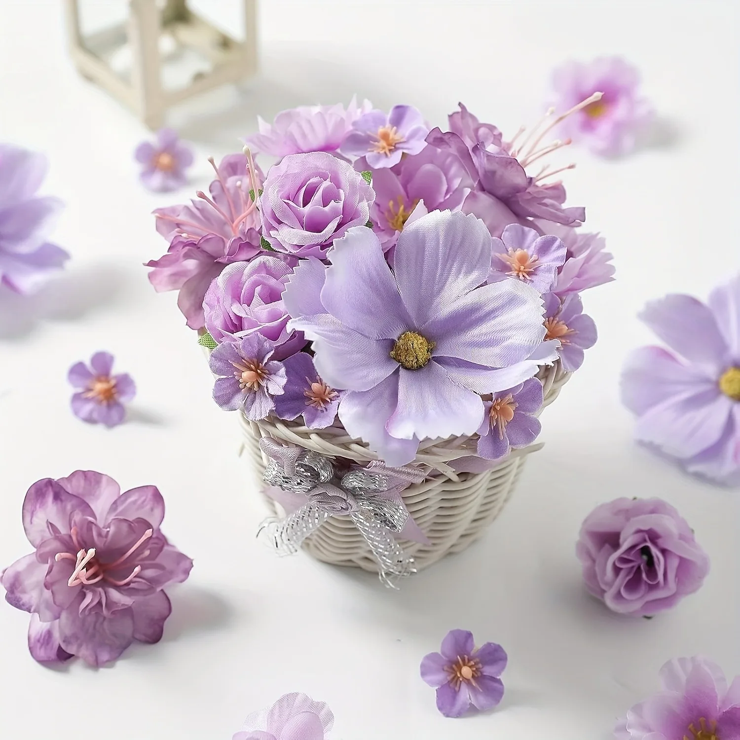 36 Stück künstliche Rosen-Kunstblumen, gemischte künstliche Blumen für Heimdekoration, Hochzeitsdekoration, DIY-Handwerk, Geschenke, Kranz, Scrapbook-Zubehör – Detail 4
