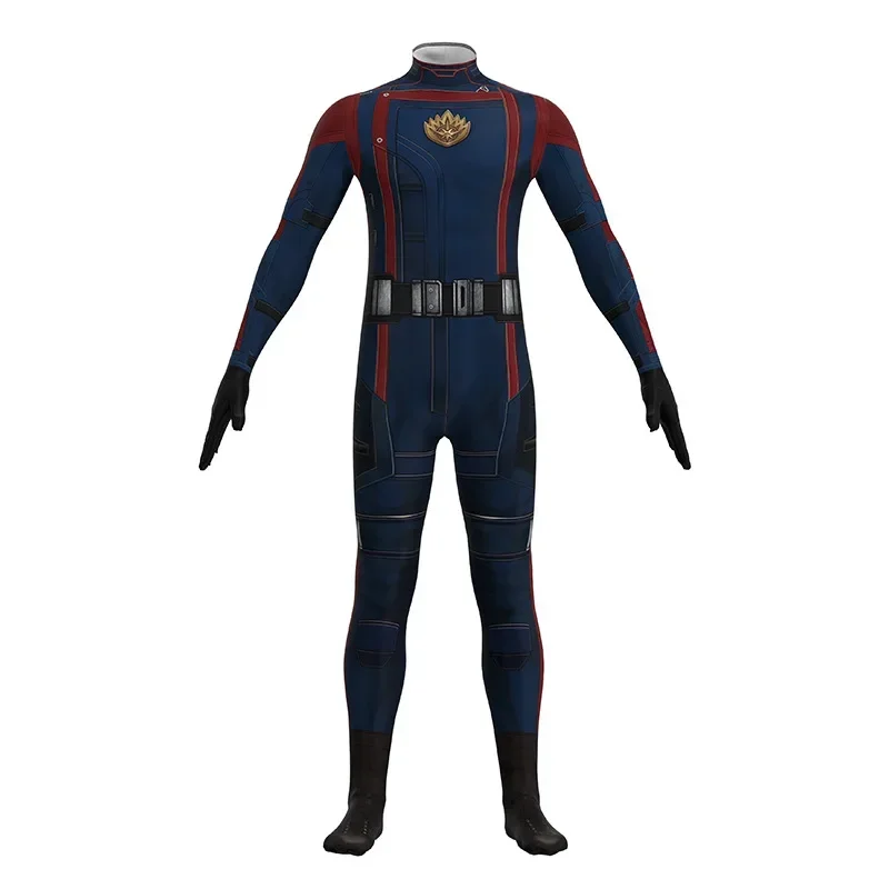 QQ8 ガーディアンズ・オブ・ギャラクシー 3 スター卿コスプレ衣装スーパーヒーロー ピーター ジェイソン クイル ハロウィン ボディスーツ ジャンプスーツ タイツ スーツ 5Lk￥