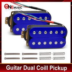 Humbucker Electric Guitar Pickup Coil Spliting Pickup Humbucker Dual Coill Pickup 4 Conduct Cable N-7.5K/B-15K Output Deep Blue