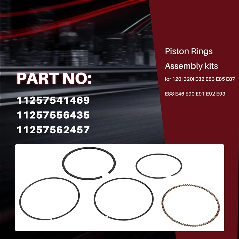 Piston Rings Assembly Kits For BMW 120I 320I E82 E83 E85 E87 E88 E46 E90 E91 E92 E93 11257541469 11257556435