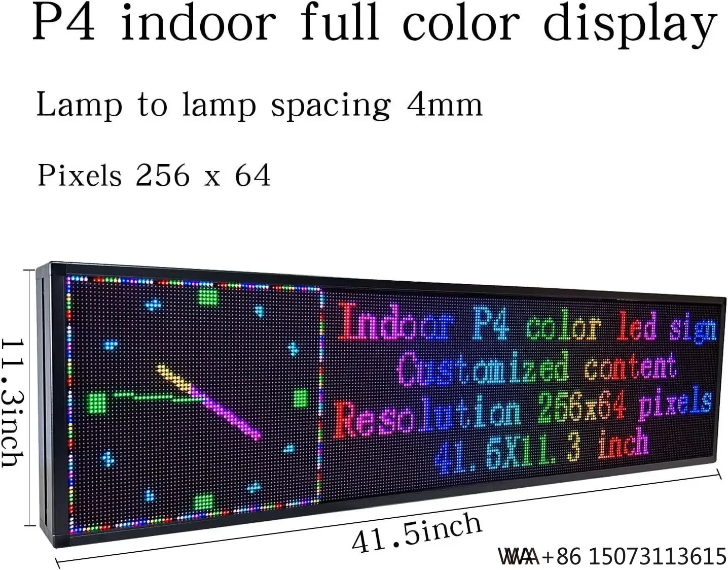 

Программируемая светодиодная вывеска с Wi-Fi управлением, многоязычная, с функцией прокрутки, для рекламы