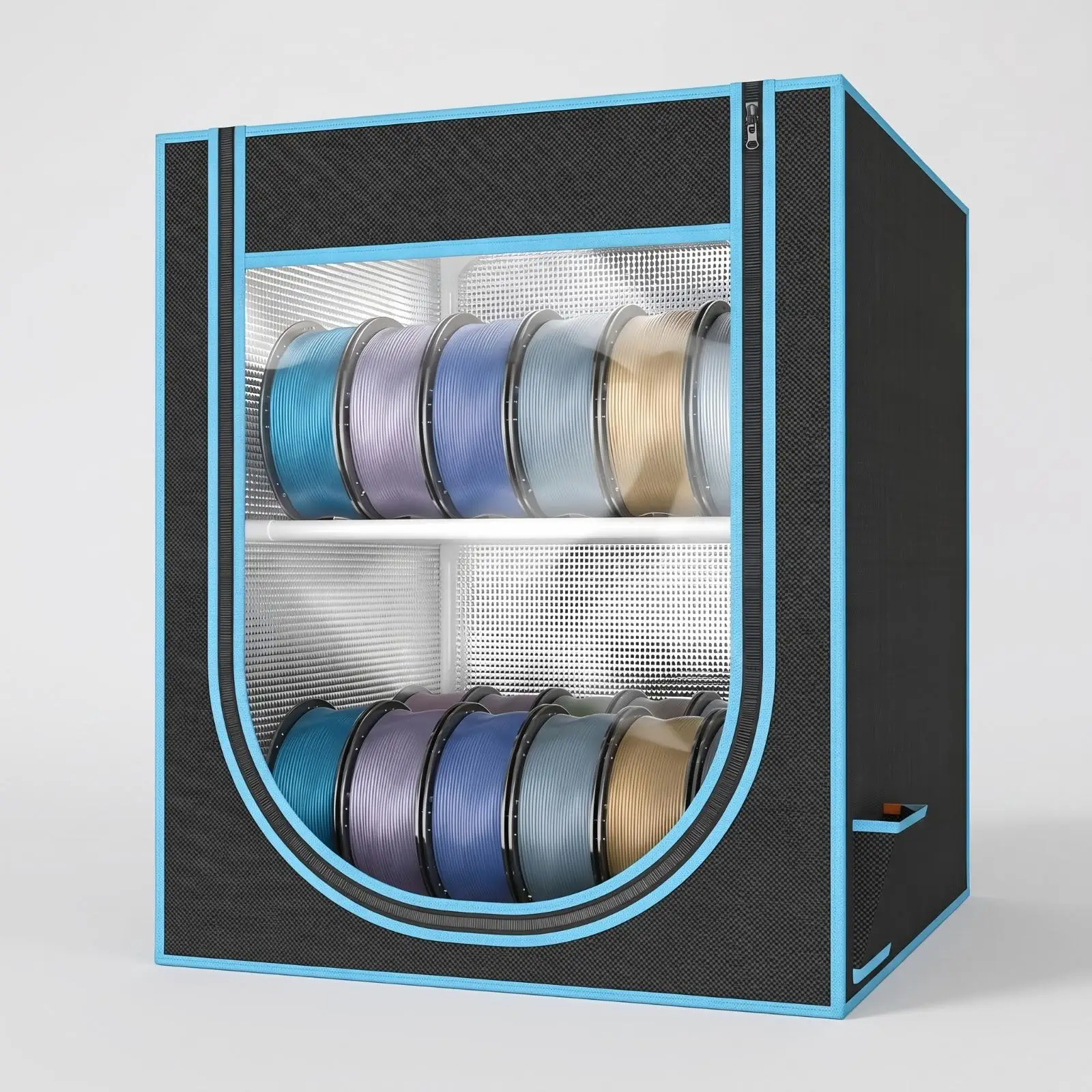 Heavy Duty Filament Organizer Box Dustproof Dry Case for 3D Printer Filament 1kg Storage with Shelf