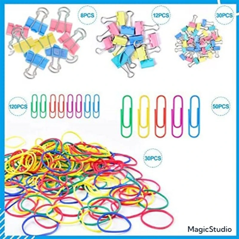 Clipes caneta coloridos e clipes pasta conjunto clipe papel caneta titular clipes lápis dropshipping