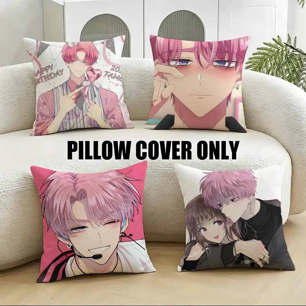 Sweet T-Tamon-kun Ima Dotchi!S Kissenbezug, 4 Stück, weiche Plüsch-Kissenbezüge, 40 x 40, 45 x 45, für Sofa, Schlafzimmer