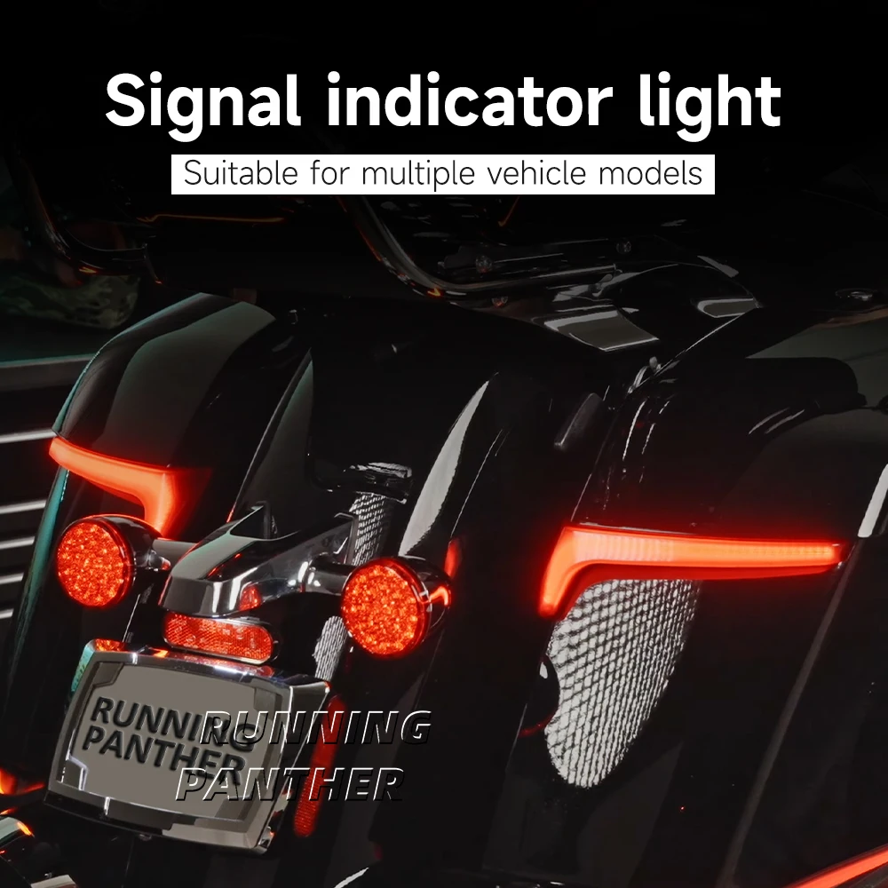 F​or Indian Challenger Chieftain Pursuit Roadmaster Springfield Motorcycle Led Saddlebag Brake Flowing Turn Signal Accent Light