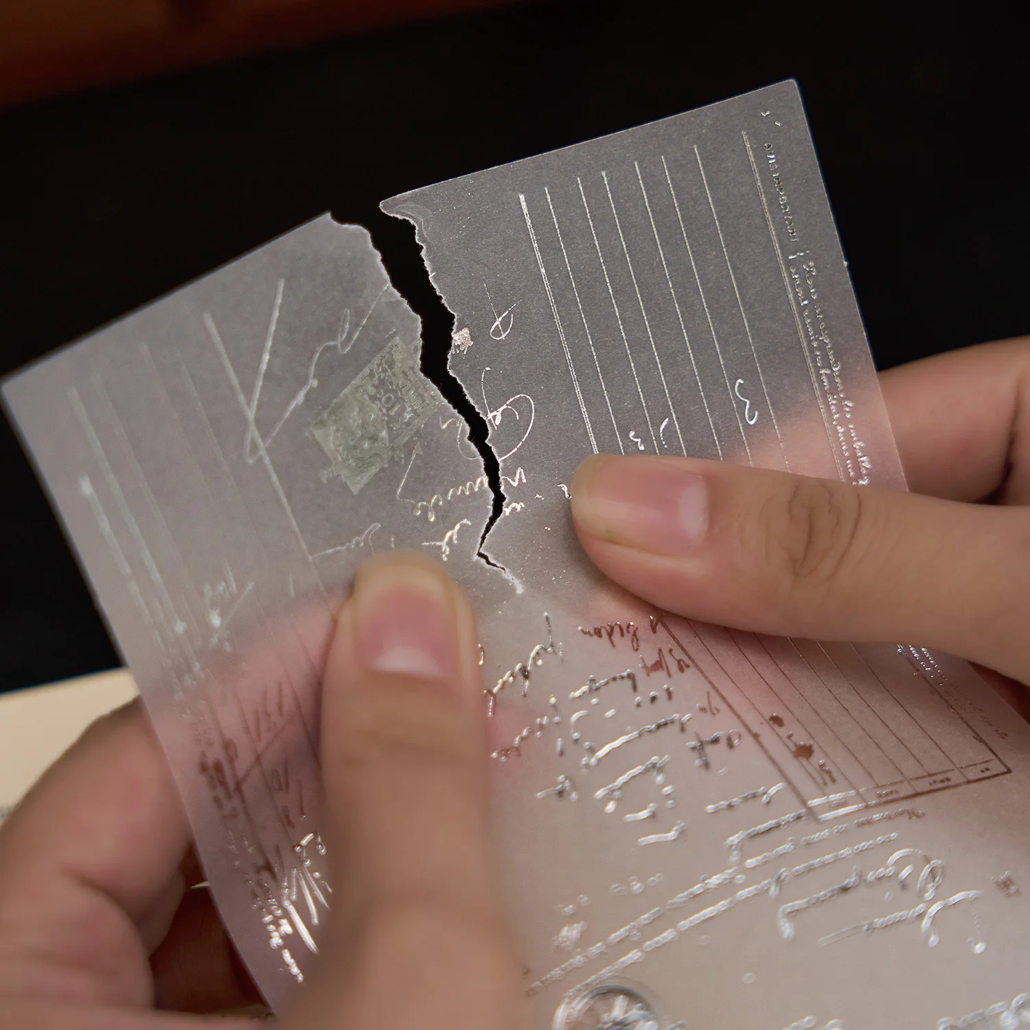 Sulfuric Acid Paper Hot Stamping and Silver Material Package Bright Streamer Series Ins Style Handbook Background Base Decoration Material Decorative Paper Scissors Picture Book