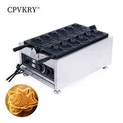 Commercial Japanese Taiyaki Waffle Maker, Nonstick Fish Type Waffle Machine, /Stainless Steel Baker w/Non-Stick Teflon Coating