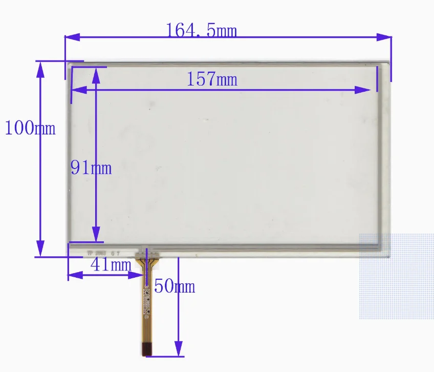 7-inch TP-2663 four wire resistor touch handwriting external screen car navigation industrial control screen 164.5 * 100