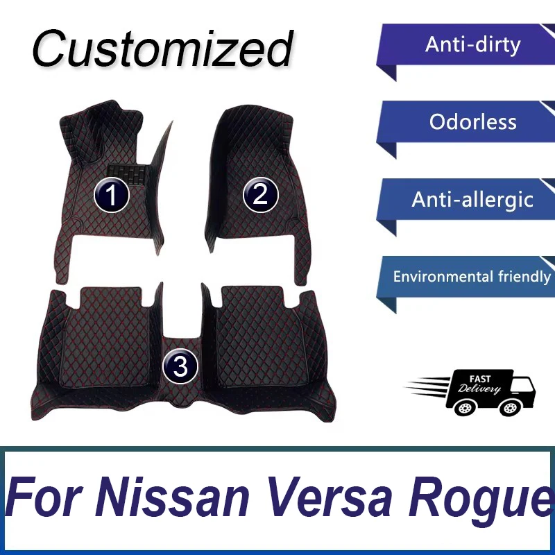 Custom Car Floor Mat For Nissan Versa Rogue 2004 2010 2011 2014 2015 2017 2020 2021 2023 Man Gifts Auto Interior Accessories