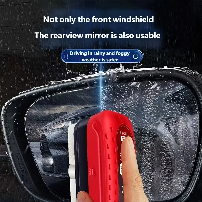 Car Glass Oil Film Remover Automotive Glass Sponge Cleaning Brush Oil Film Cleaner for Front Inner Windshield Glass Cleaner