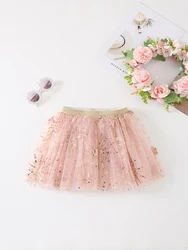 Baby Girls Sequin Skirts Toddler Tutu Skirt Tulle Dance Skirts Girls Birthday Fashion Clothes