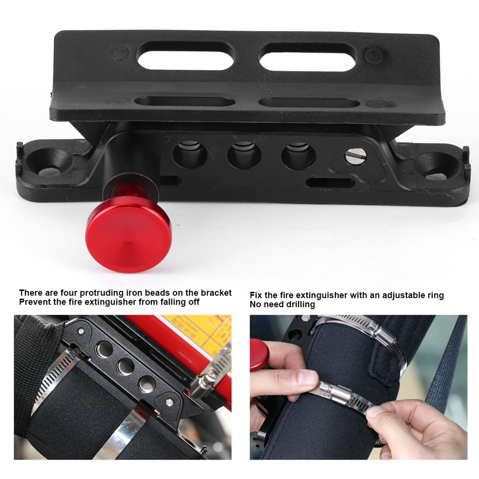 Extinguisher Mount Bracket Adjustable Fit for   Sport/ JK/ Sahara Fire Extinguisher Bottle Fire Extinguisher Holder view 4