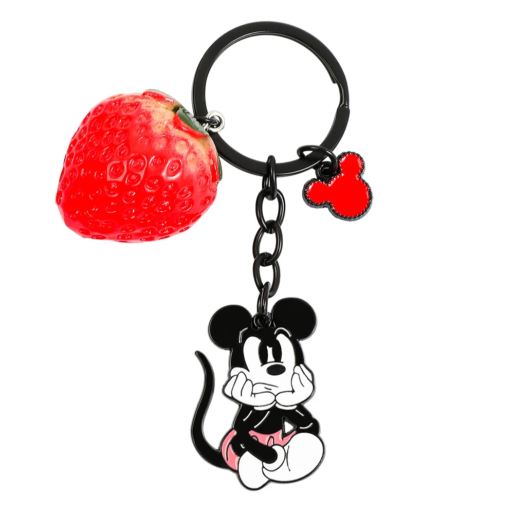 

Милый мультфильм Микки Маус Kawaii клубника эмалированный кулон брелок милый креативный рюкзак аксессуары подарок