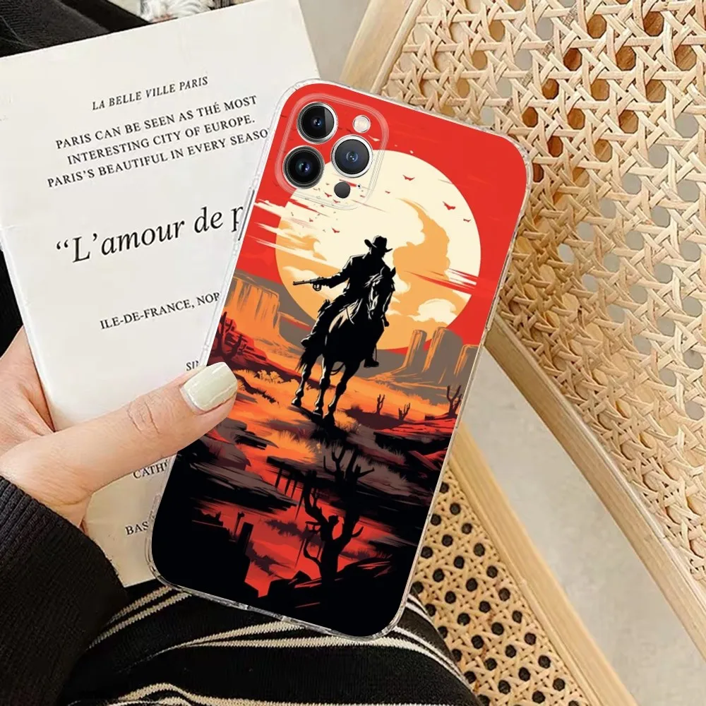 Red Dead Redemption Phone Case For iPhone 15 14 11 12 13 Mini Pro XS Max Cover 6 7 8 Plus X XR SE 2020 Funda Shell