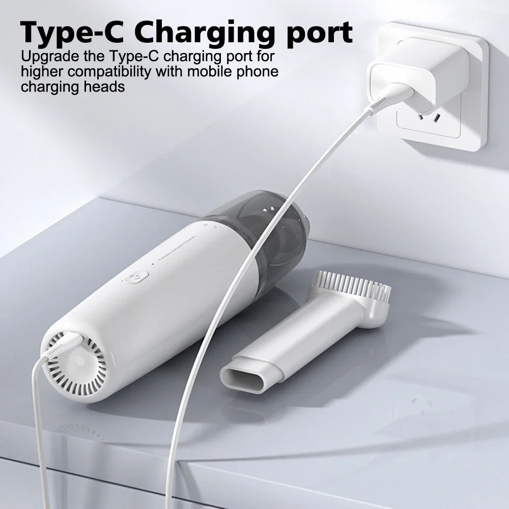 Car Vacuum Cleaner Electric Household Mini Portable High Power Handheld Wireless Powerful Dust Remover & Deep Cleaning Vacuum Mi