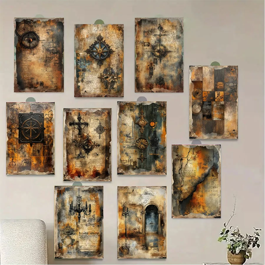 32PCS Vintage Nostalgic Sailing Postcards, Caribbean Pirate Mysterious Treasure Map Commemorative Cards, for Handmade Production