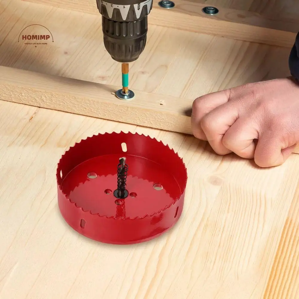 

80-100mm Size Bi-Metal Hole Saw HSS Steel Easy Chip Removal HSS Steel Hole Saw Wear Resistant No Slipping Hole Saw Opener