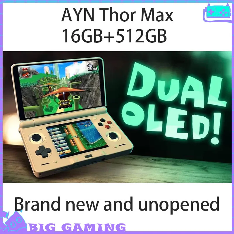 AYN Thor Max 16GB+512GB フリップ式携帯ゲーム機 Snapdragon 8 Gen 2 Android13 ホールジョイスティック ポータブル レトロゲーム機