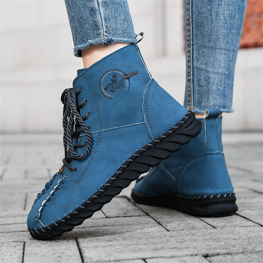 أحذية نسائية للفصول الأربعة، نعل ناعم جديد ومضاد للانزلاق، أحذية كاجوال مريحة عالية الجودة، أحذية عمل رياضية خارجية، أحذية جلدية مصنوعة يدويًا