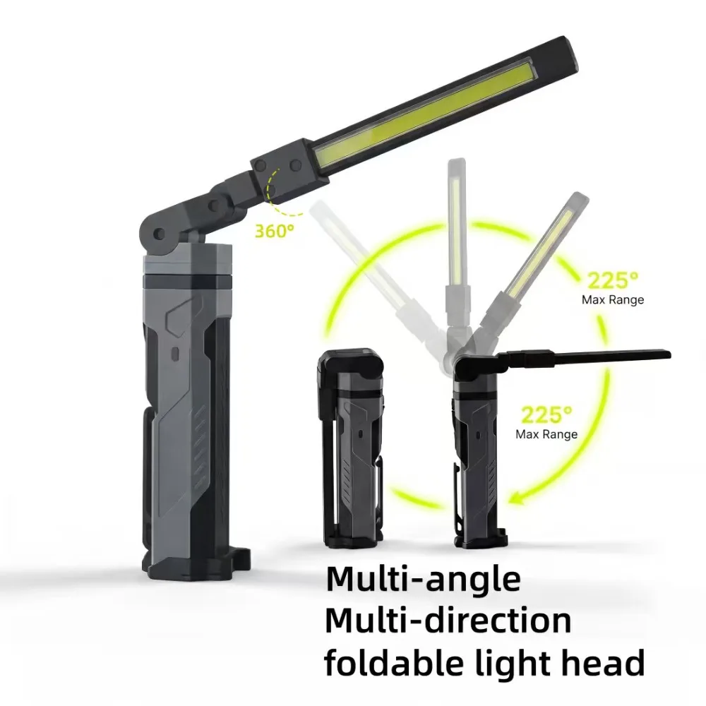 Multifunctional Work Light Super Bright LED Repair Light Foldable Portable Car Maintenance Lamp for Outdoor Tent Emergency Light