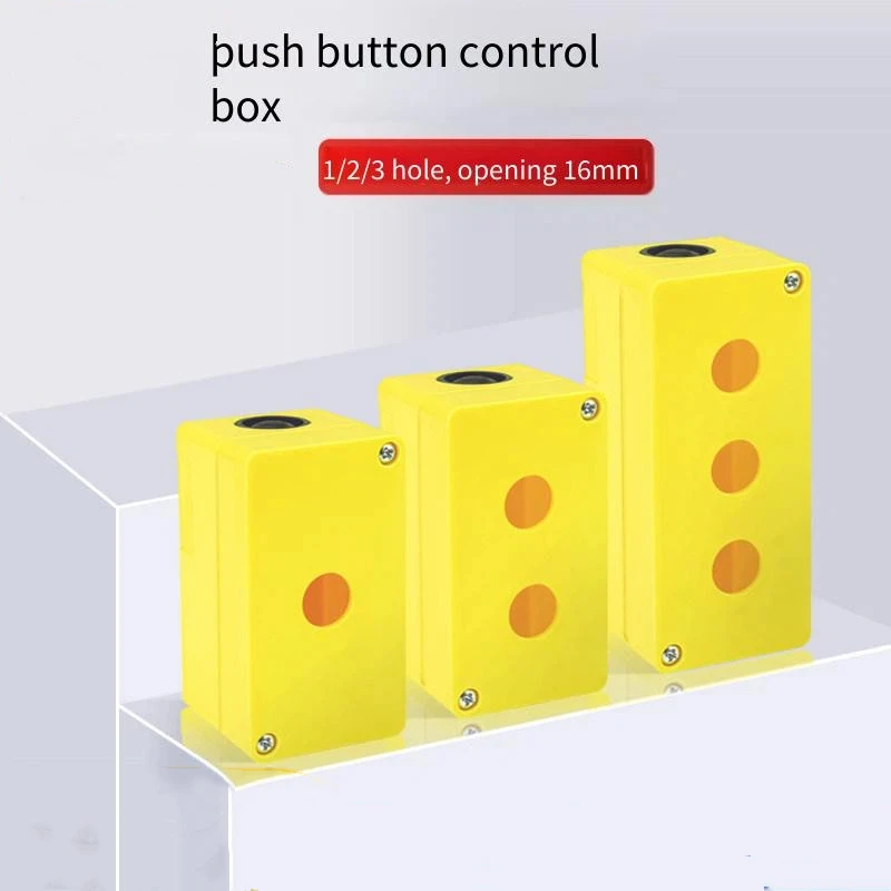 

Button control box switch button box opening 16mm dustproof box LA16 economical emergency stop 1/2/3 holes