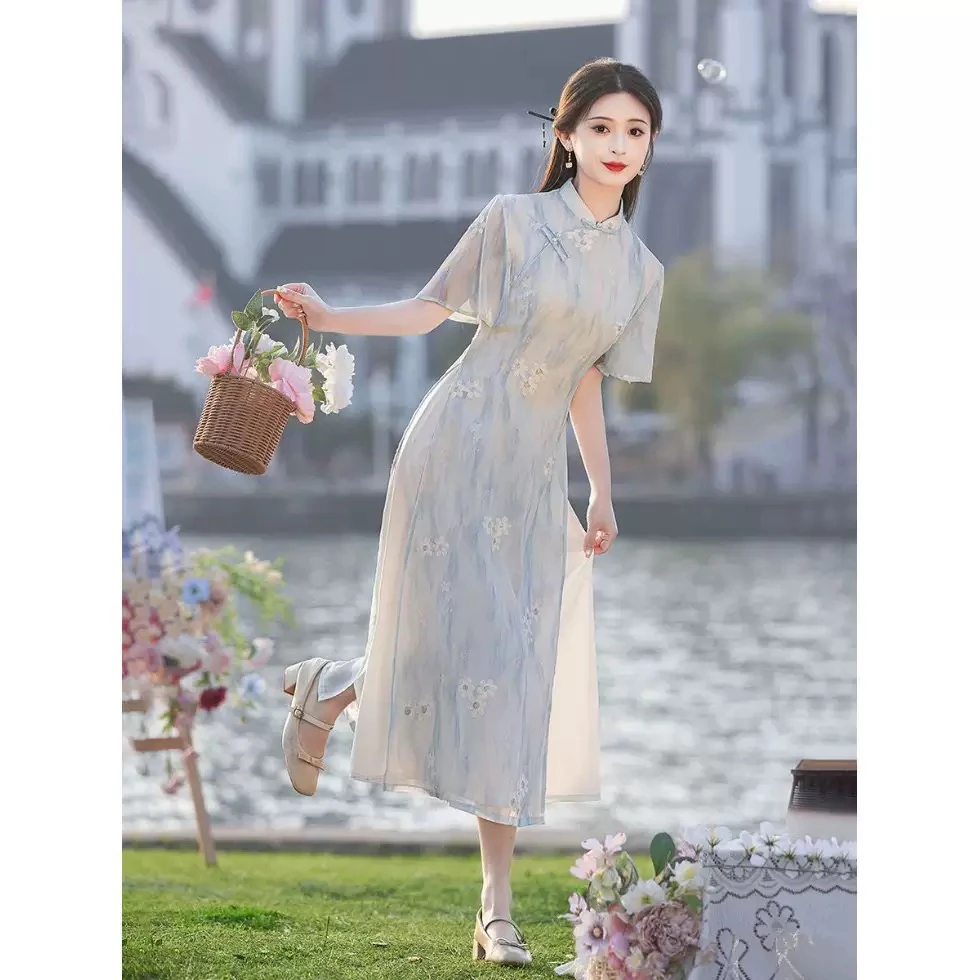 

Stunning New Chinese Sle Dr Ele National Faion Women's Daily Wear Polyester Fiber Autumn 2024 Collection