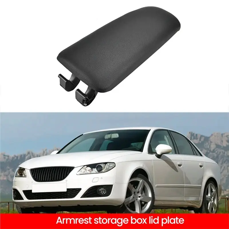 AB16-PU Leather Car Armrest Rest Cap Lid Cover Latch For Seat Exeo Center Console Storage Box Shell Pad Auto Accessories
