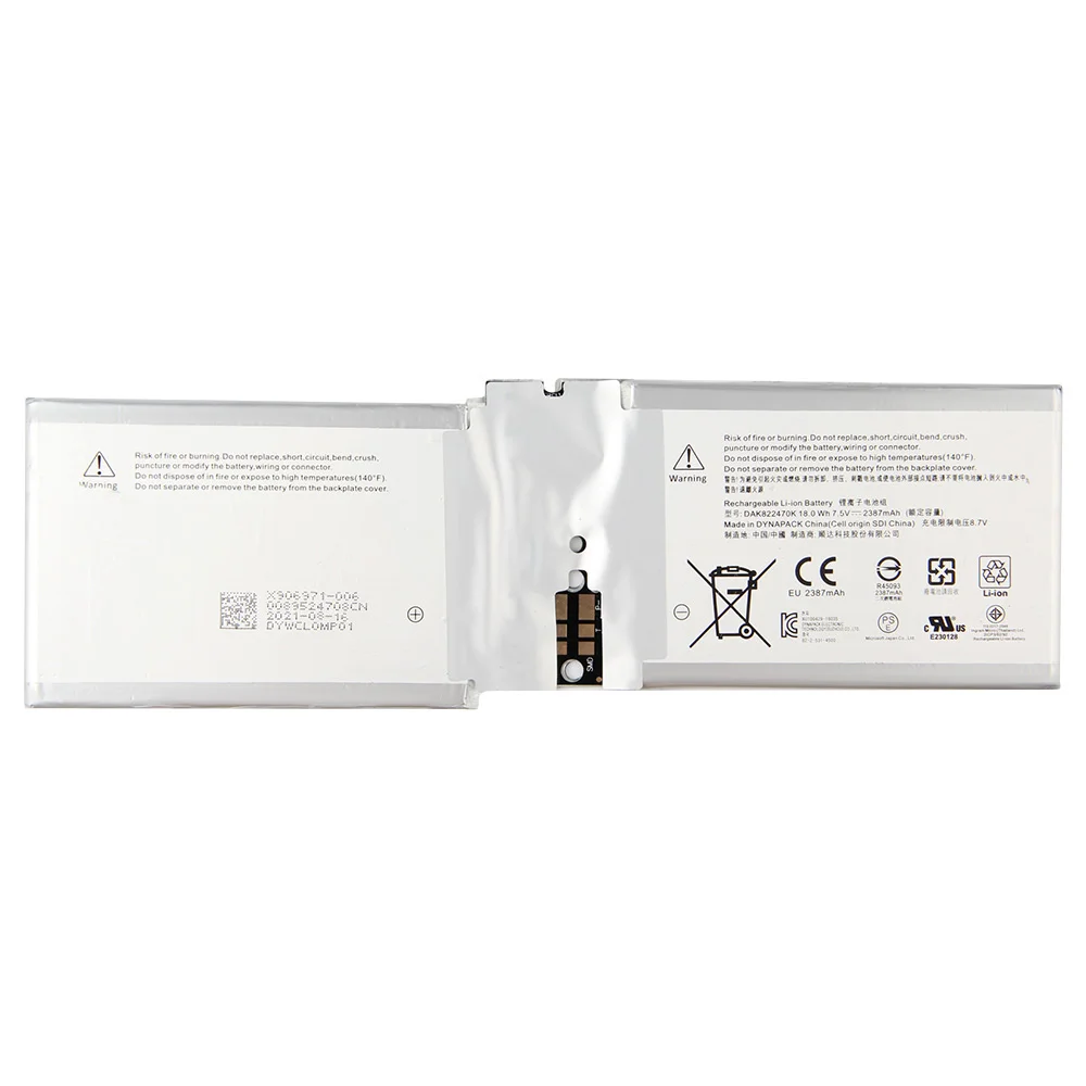 Original Replacement Tablet Battery DAK822470K G3HTA020H For Microsoft Surface Book 1703 2387mAh with Tools