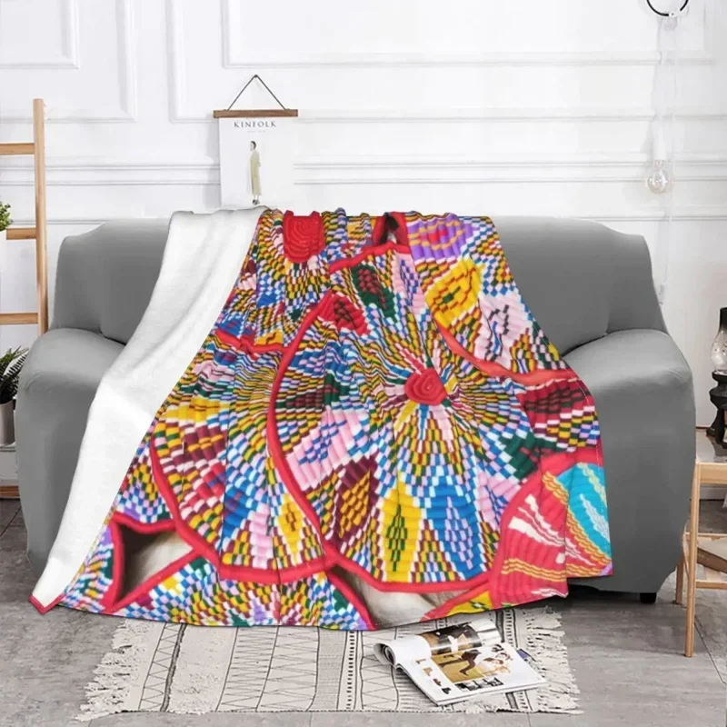 Ethiopian Plates Sefed Flannel Throw Blanket African Art traditional Blanket for Bed Outdoor Warm Bed Rug