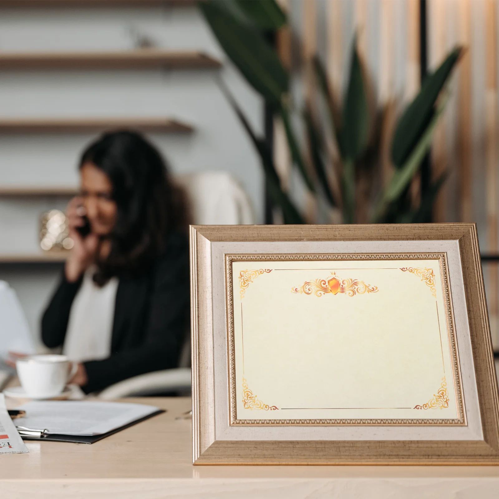 Certificato premio da 100 fogli: materiale offset laterale per la laurea, riconoscimento accademico, carta per diploma vuota stampabile