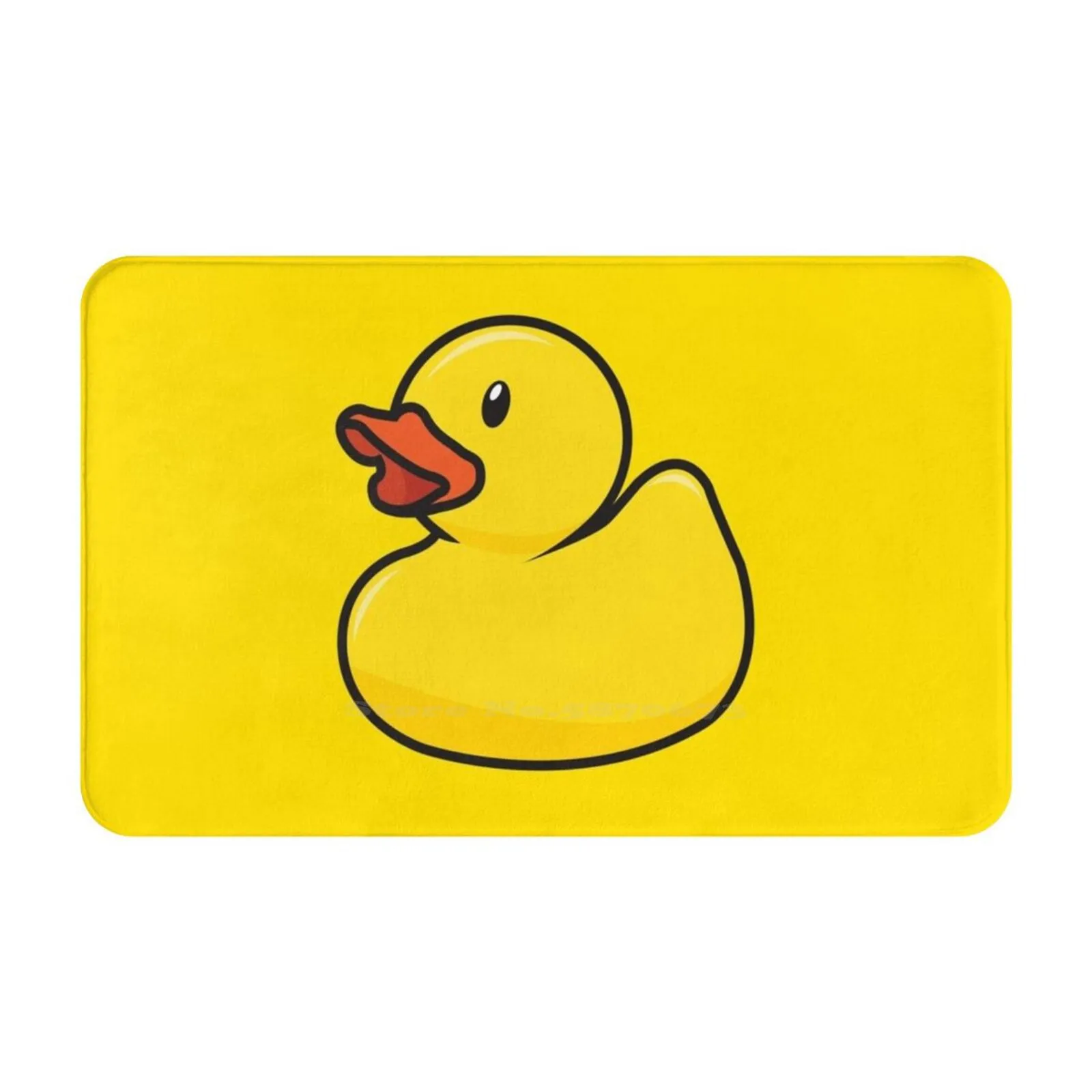 고무 오리 부드러운 쿠션 자동차 홈 카펫 문짝 매트, 귀여운 줄 노란색 파란색 아기 목욕 시간, 어린이 동물 사랑스러운 친화적 오리 목욕