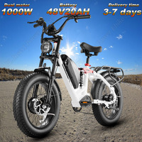 Eahora Luna Electric Bicycle 1000W Dual Motor 48V20AH Lithium Battery Ebike 20-inch Fat Tire Adult Mountain Electric bike