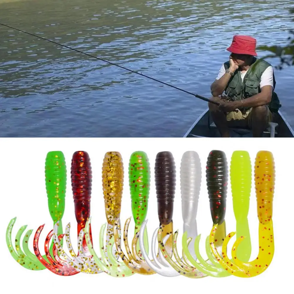 50Pcs 38mm/0.7g Fishing Baits Creative Shape Bright Color Microbial Baits Ultra-Light Increase Fishing Rate Soft Swimbaits