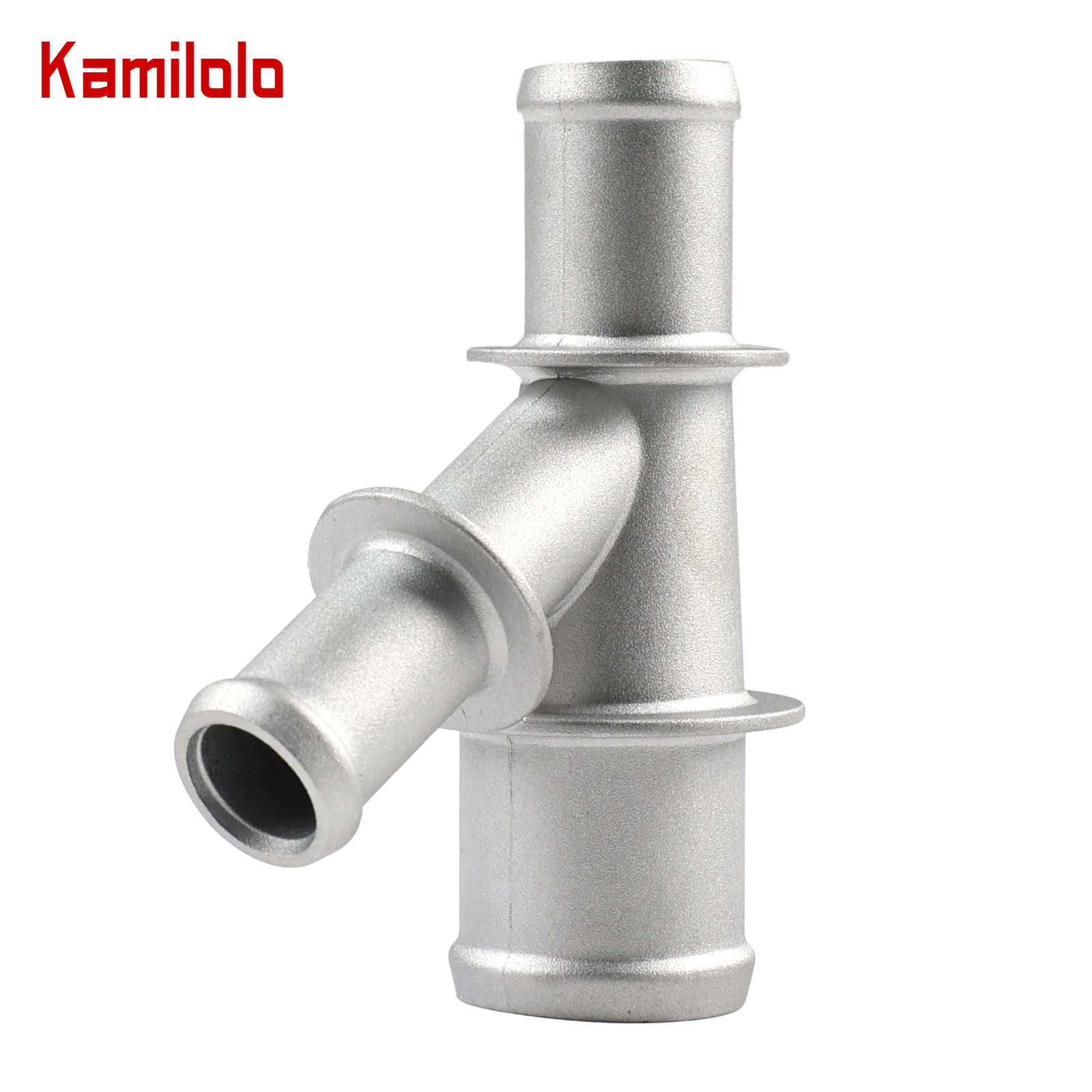 

Kamilolo Aluminum Coolant Radiator Hose Y Junction Connector Compatible with Chevrolet Silverado Suburban Tahoe Avalance Silver