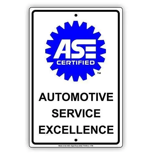 Raul Moody Tin Sign Vintage Metal Sign ASE Certified Automotive Service Excellence Sign Aluminum Sign 11.8