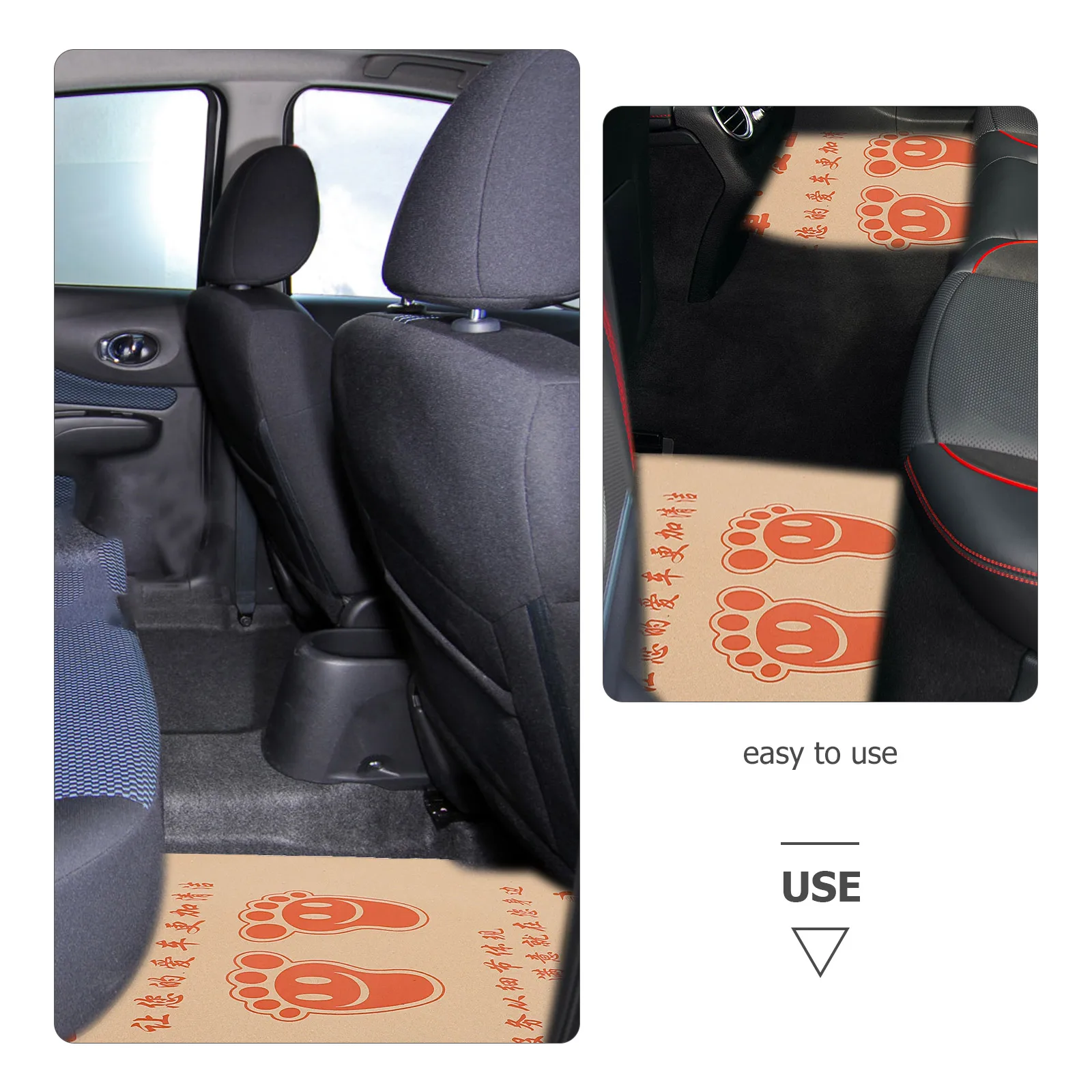 

100Pcs Disposable Paper Floor Mats for Cars Lightweight Auto Floor Protection Mats Easy Fit for Vehicle Interior Car Supplies