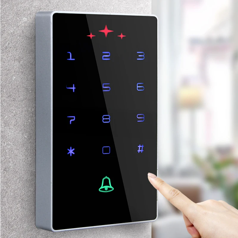 ID/IC dual frequency waterproof password keyboard access control machine DC5-24V touch access control integrated machine