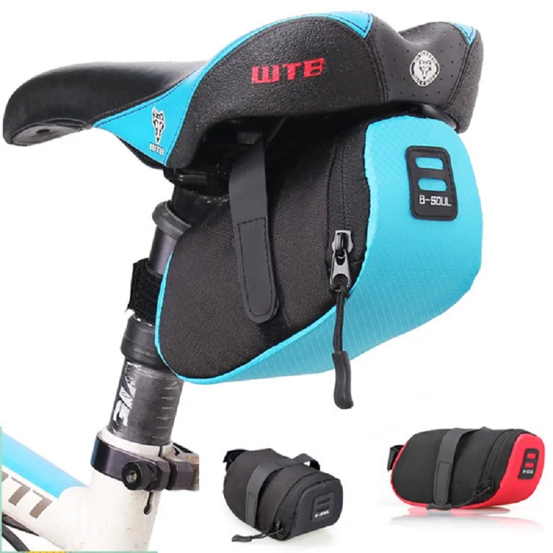 Nylon Bicycle Saddle Bag Waterproof Mountain Bike Saddle Storage Seat Rear Tool Pouch Bag Saddle Outdoor Cycling MTB Accessories