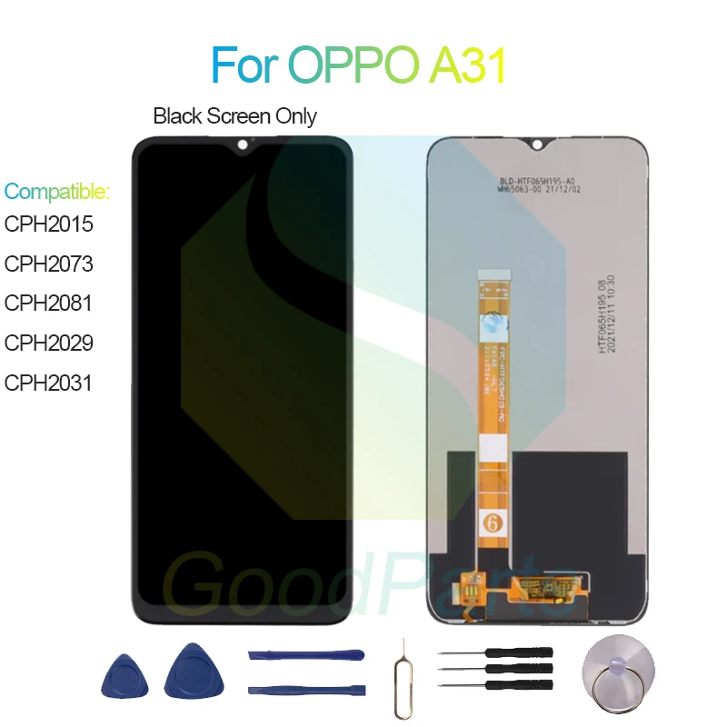 For OPPO A31 Screen Display Replacement 1600*720 CPH2015/29/31/73/81 A31 2020 LCD Touch Digitizer