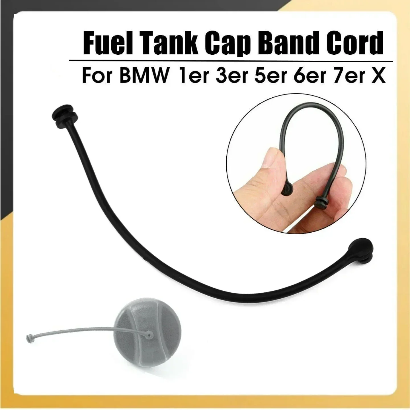 1x Fuel Tank Cap Cable Wire For BMW E81 E87 E88 E46 E90 E91 X3 X6/5 16117193372 Fuel Tank Cap Band Cord Repalcement Car Part