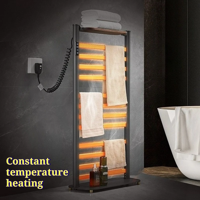 Floor Type Towel Warmer Household Waterproof Removable Electric Heating Towel Rack Drying Bath Towels Bathroom Accessories